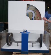 One of two car steering displays for Heritage Cars
